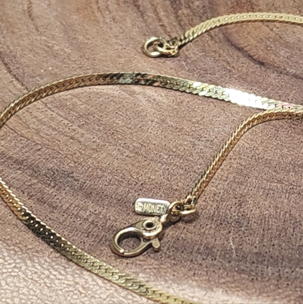 Vintage Monet Gold Toned Chain Necklace